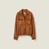 Cinnamon Suede Jacket | Miu Miu