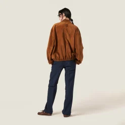 Cinnamon Suede Jacket | Miu Miu