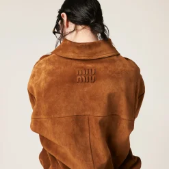 Cinnamon Suede Jacket | Miu Miu