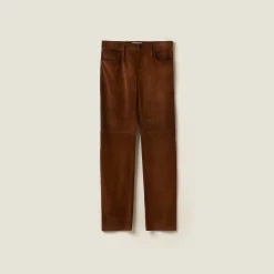 Cinnamon Suede Pants | Miu Miu