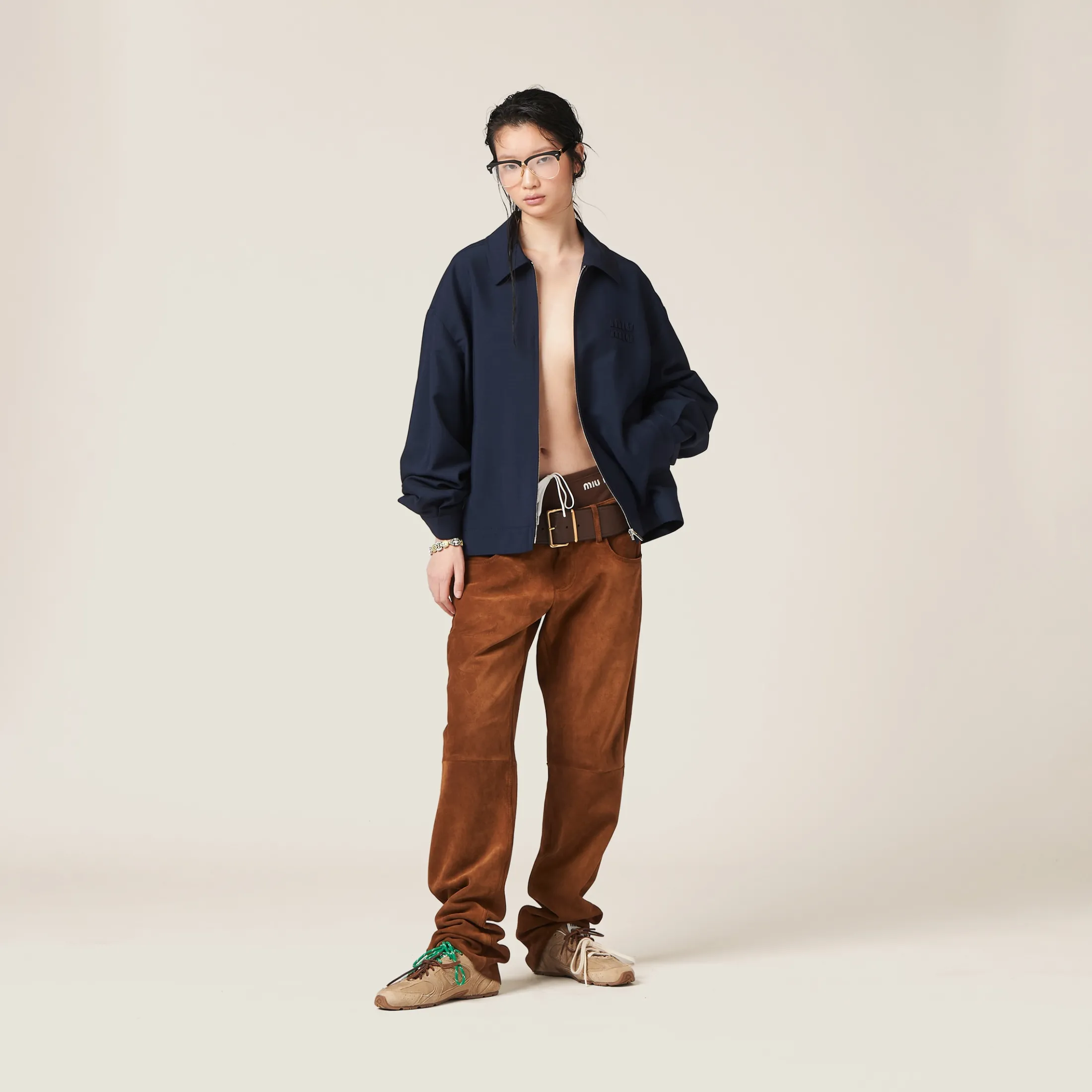 Cinnamon Suede Pants | Miu Miu
