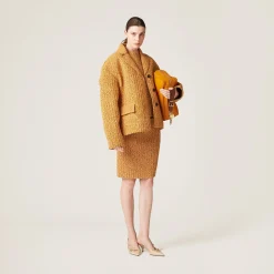 Cinnamon Wool And Cotton Jacket | Miu Miu