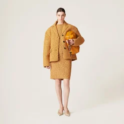 Cinnamon Wool And Cotton Sweater | Miu Miu