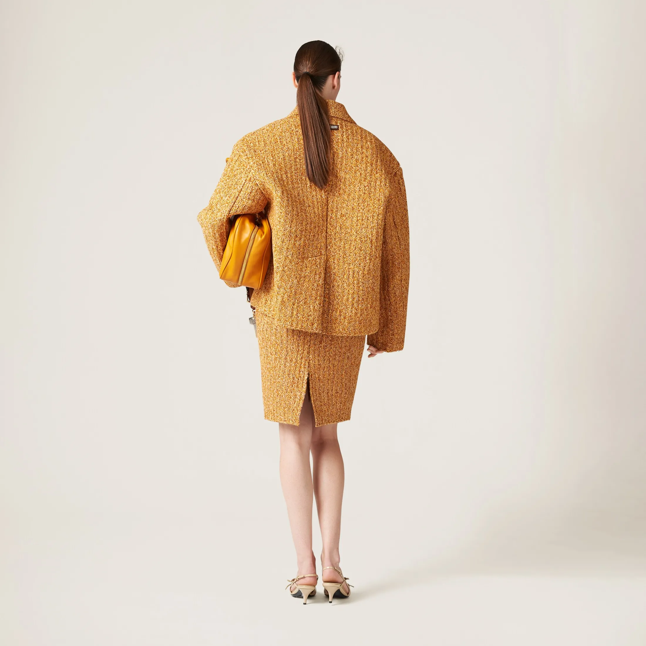 Cinnamon Wool And Cotton Jacket | Miu Miu
