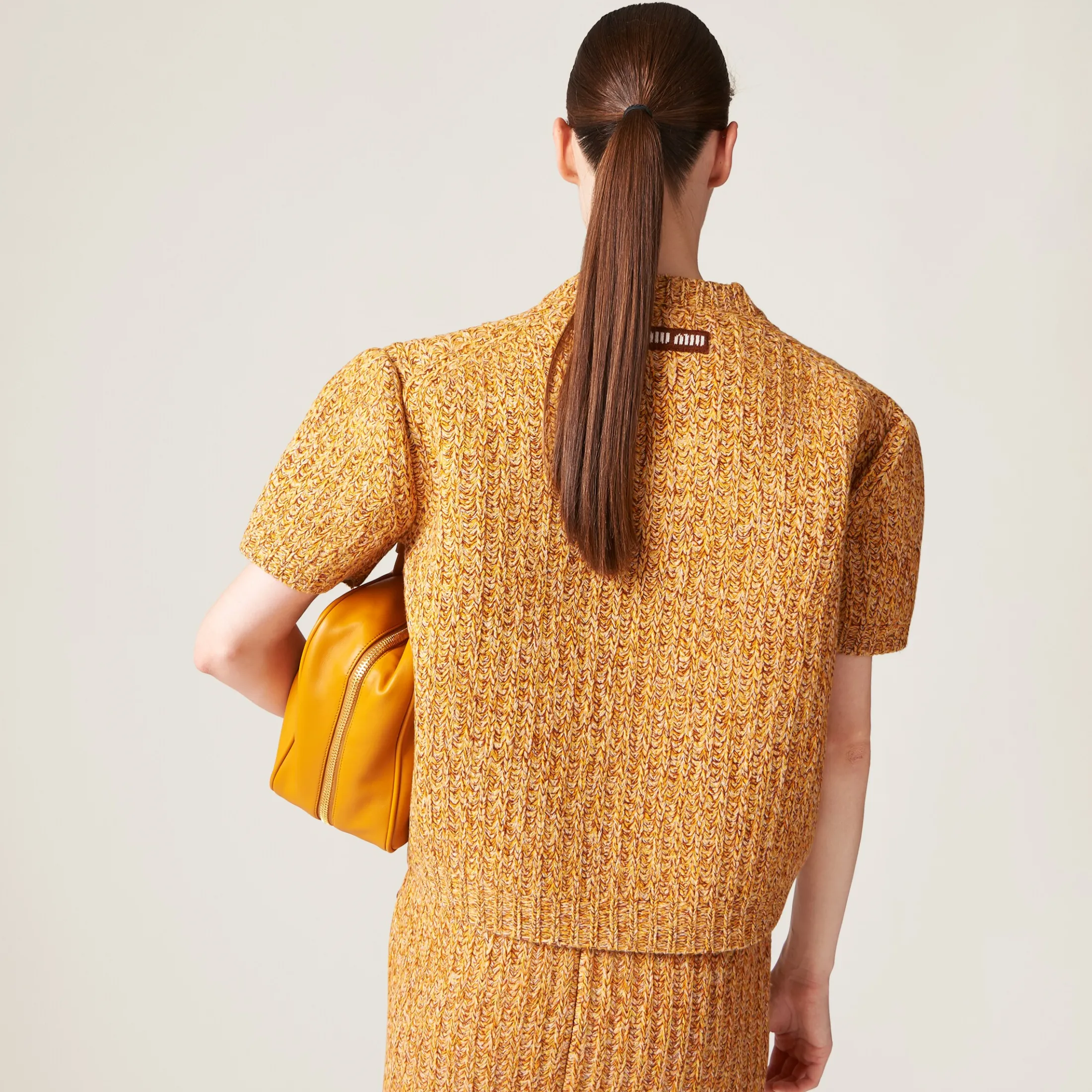 Cinnamon Wool And Cotton Sweater | Miu Miu