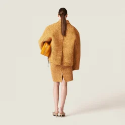 Cinnamon Wool And Cotton Skirt | Miu Miu