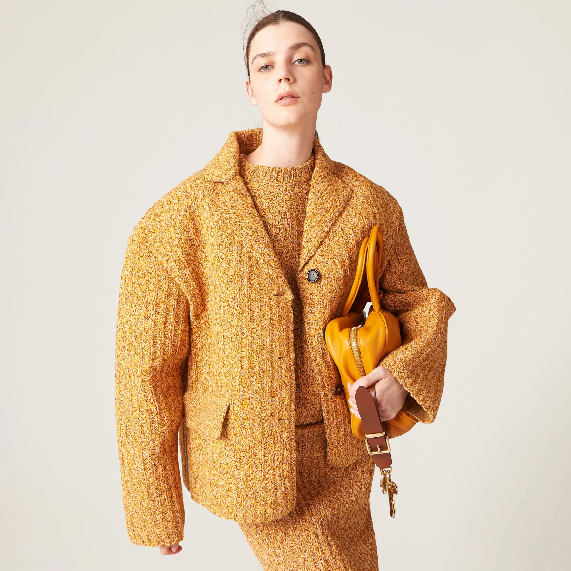 Cinnamon Wool And Cotton Jacket | Miu Miu