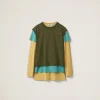 Citron Green/jade/military Set Of 3 Jersey T-shirts | Miu Miu