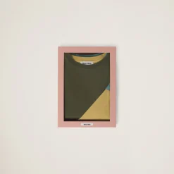 Citron Green/jade/military Set Of 3 Jersey T-shirts | Miu Miu