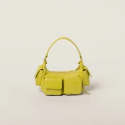 Citron Yellow Nappa Leather Pocket Bag | Miu Miu