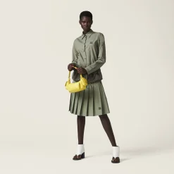 Citron Yellow Nappa Leather Pocket Bag | Miu Miu