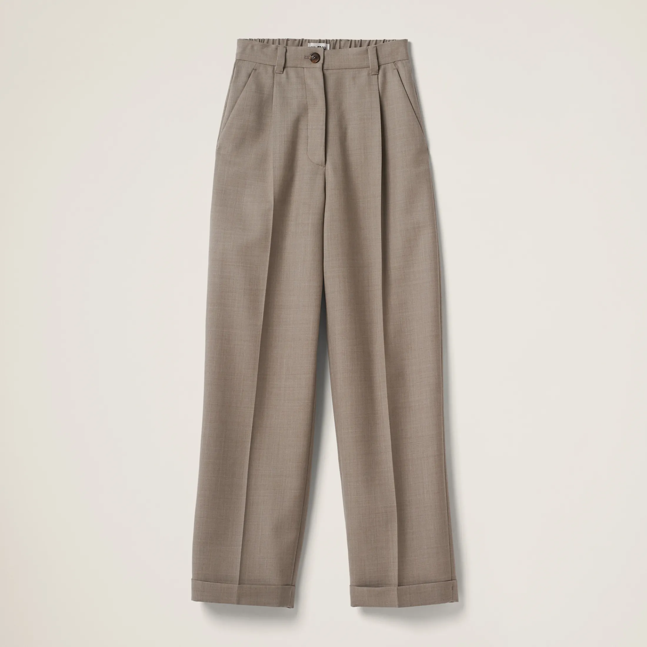 Clay Grey Gabardine Pants | Miu Miu