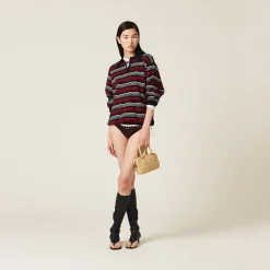 Cocoa Brown Cotton Bikini Panties With Logo | Miu Miu