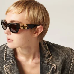 Coffee Lenses Miu Glimpse Sunglasses | Miu Miu
