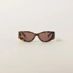 Coffee Lenses Miu Miu Logo Sunglasses | Miu Miu