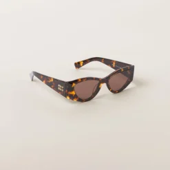 Coffee Lenses Miu Miu Logo Sunglasses | Miu Miu