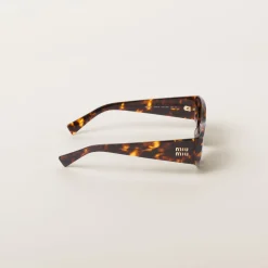 Coffee Lenses Miu Miu Logo Sunglasses | Miu Miu