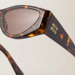 Coffee Lenses Miu Miu Logo Sunglasses | Miu Miu