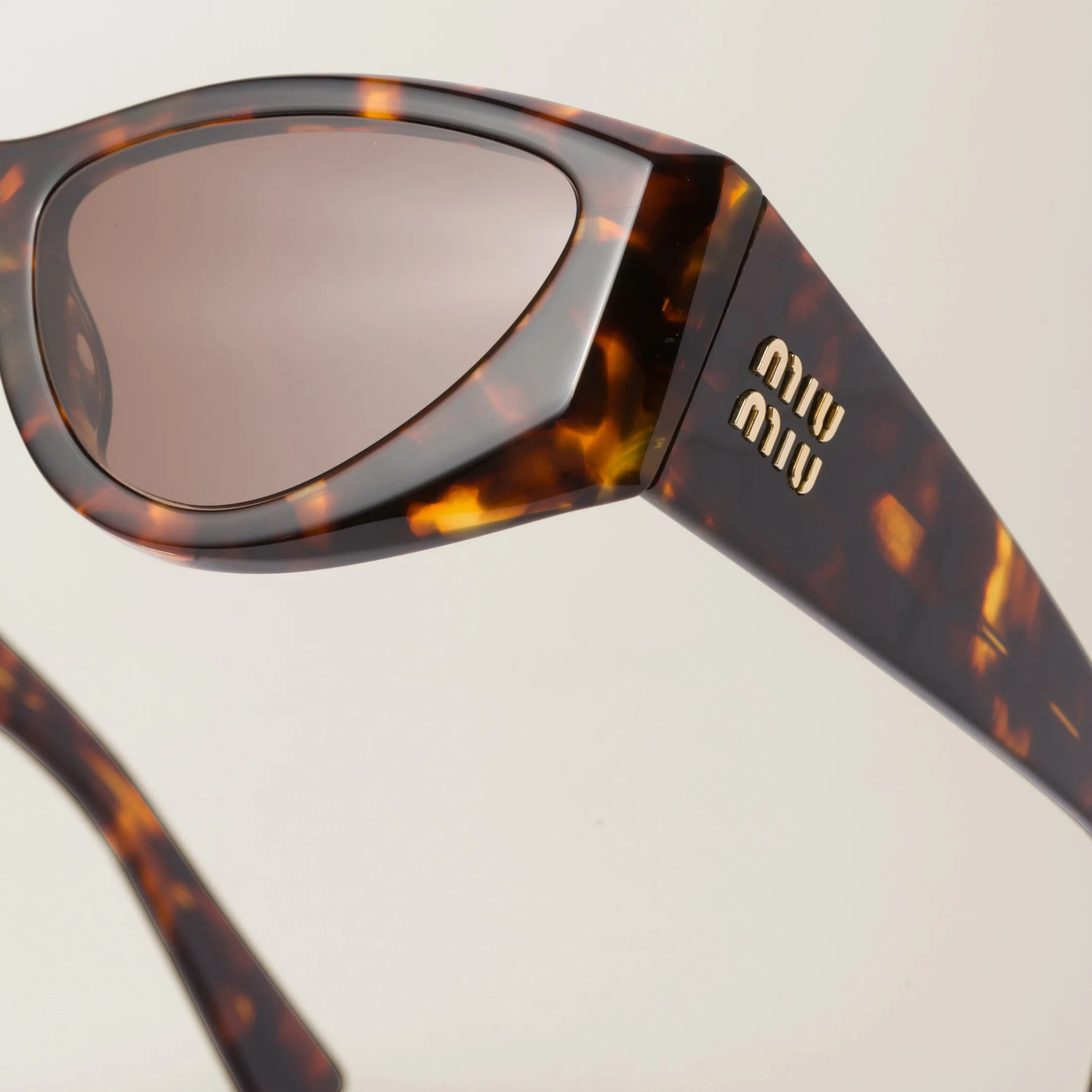 Coffee Lenses Miu Miu Logo Sunglasses | Miu Miu