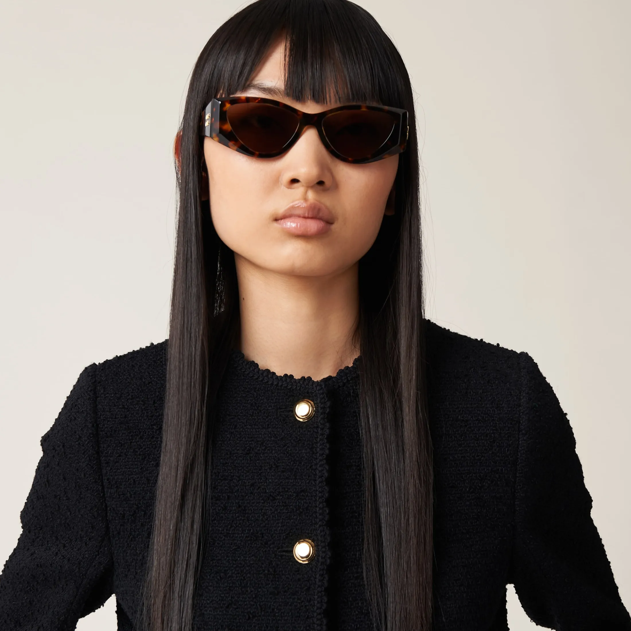 Coffee Lenses Miu Miu Logo Sunglasses | Miu Miu