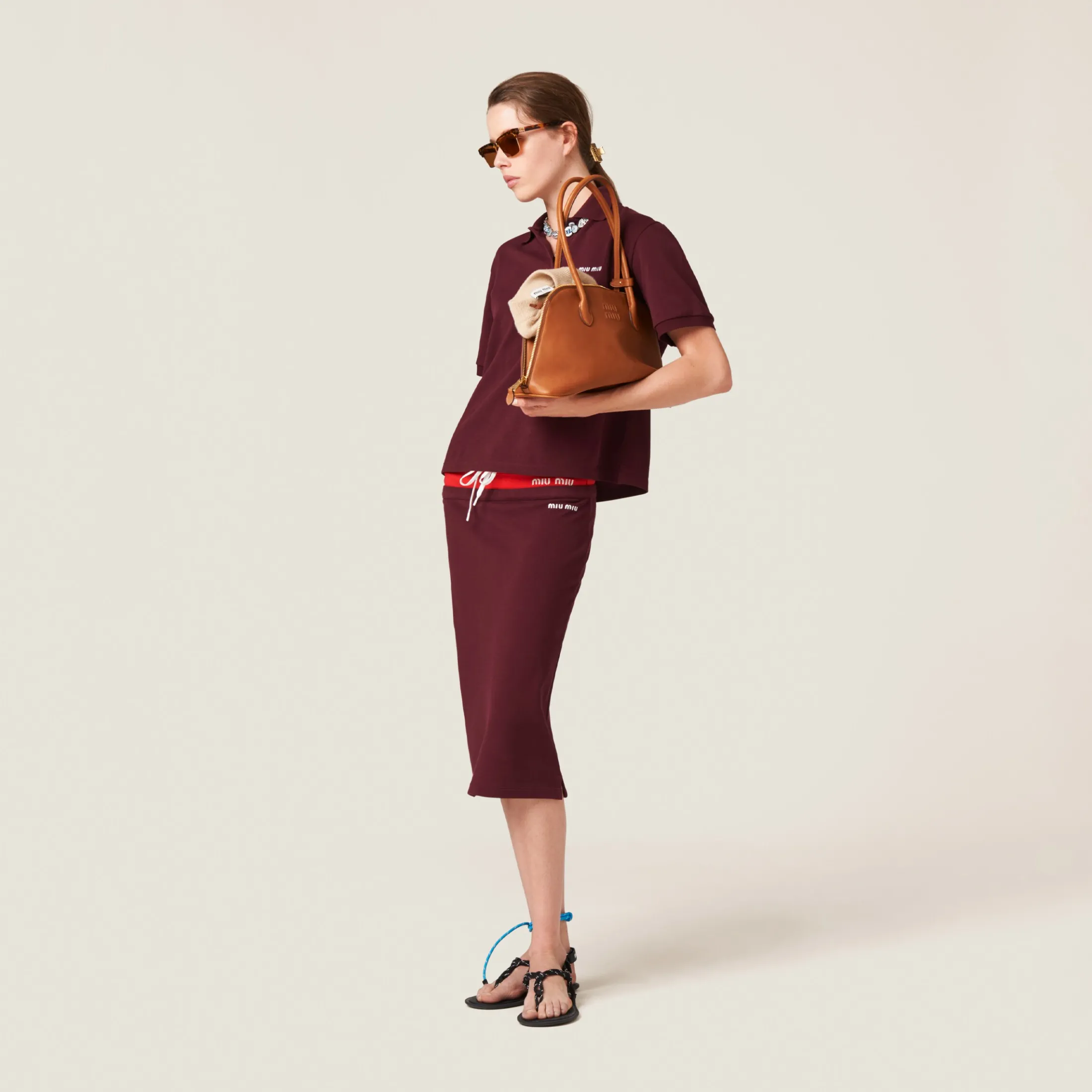 Cognac Leather Bag | Miu Miu