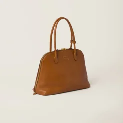 Cognac Leather Bag | Miu Miu
