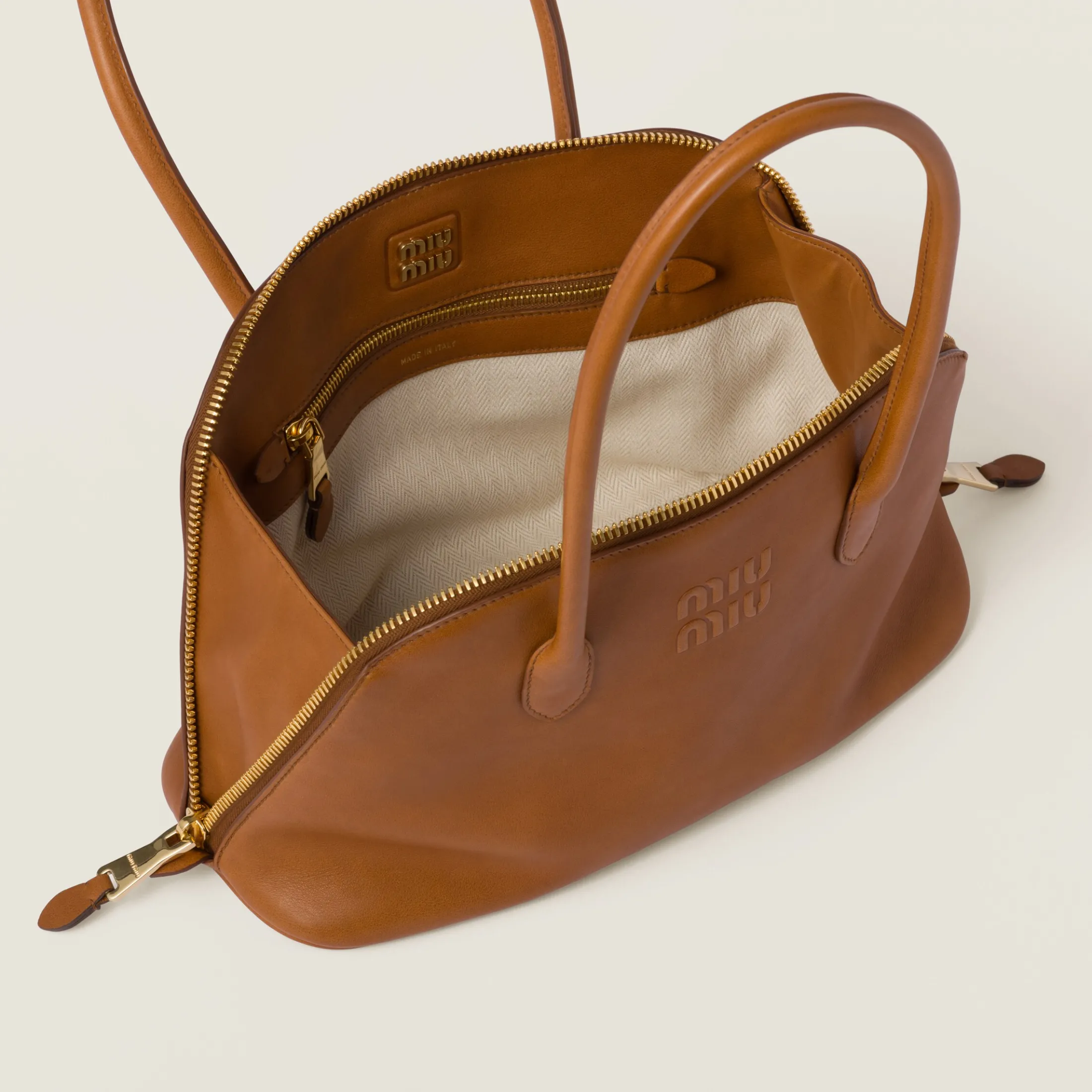 Cognac Leather Bag | Miu Miu