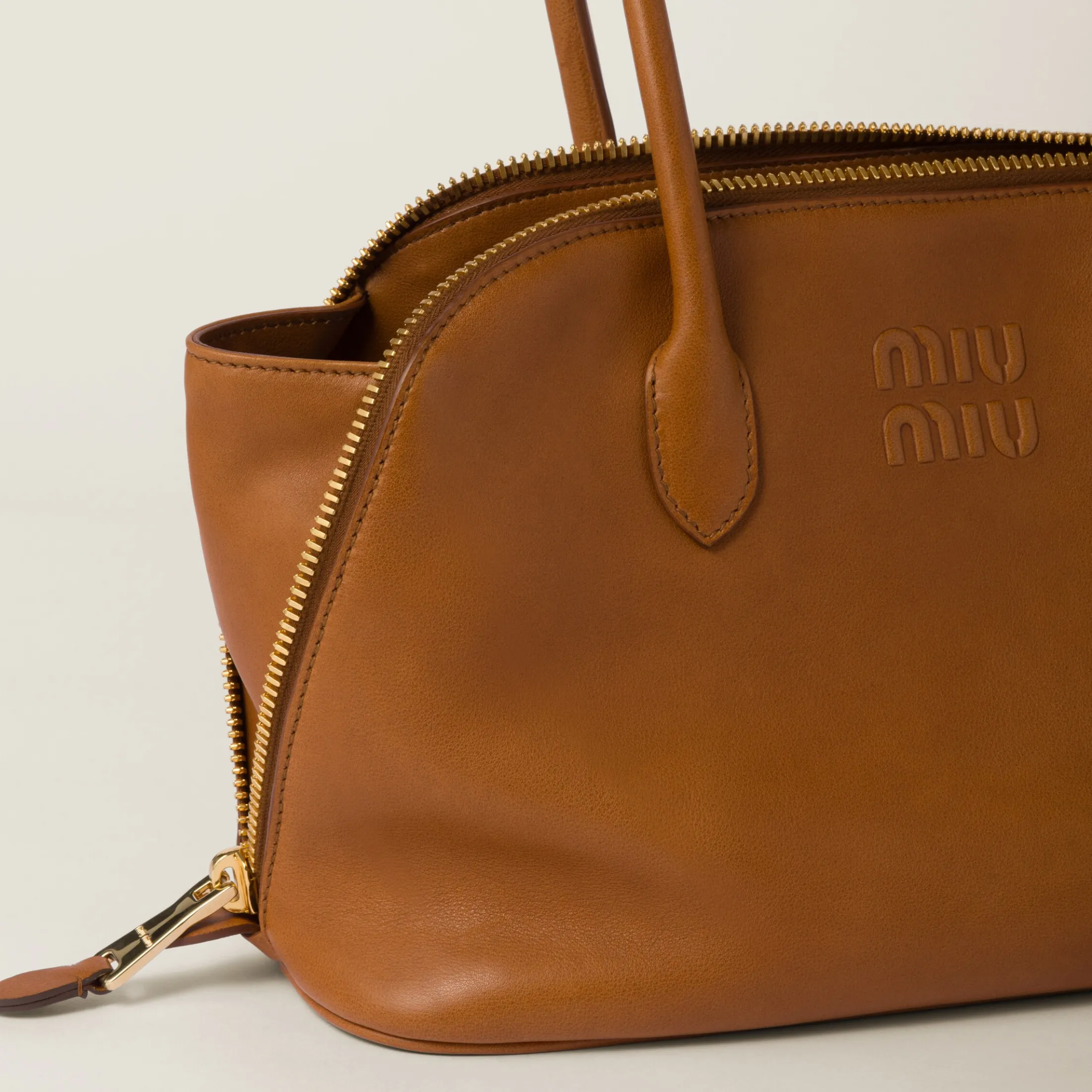 Cognac Leather Bag | Miu Miu