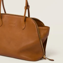 Cognac Leather Bag | Miu Miu