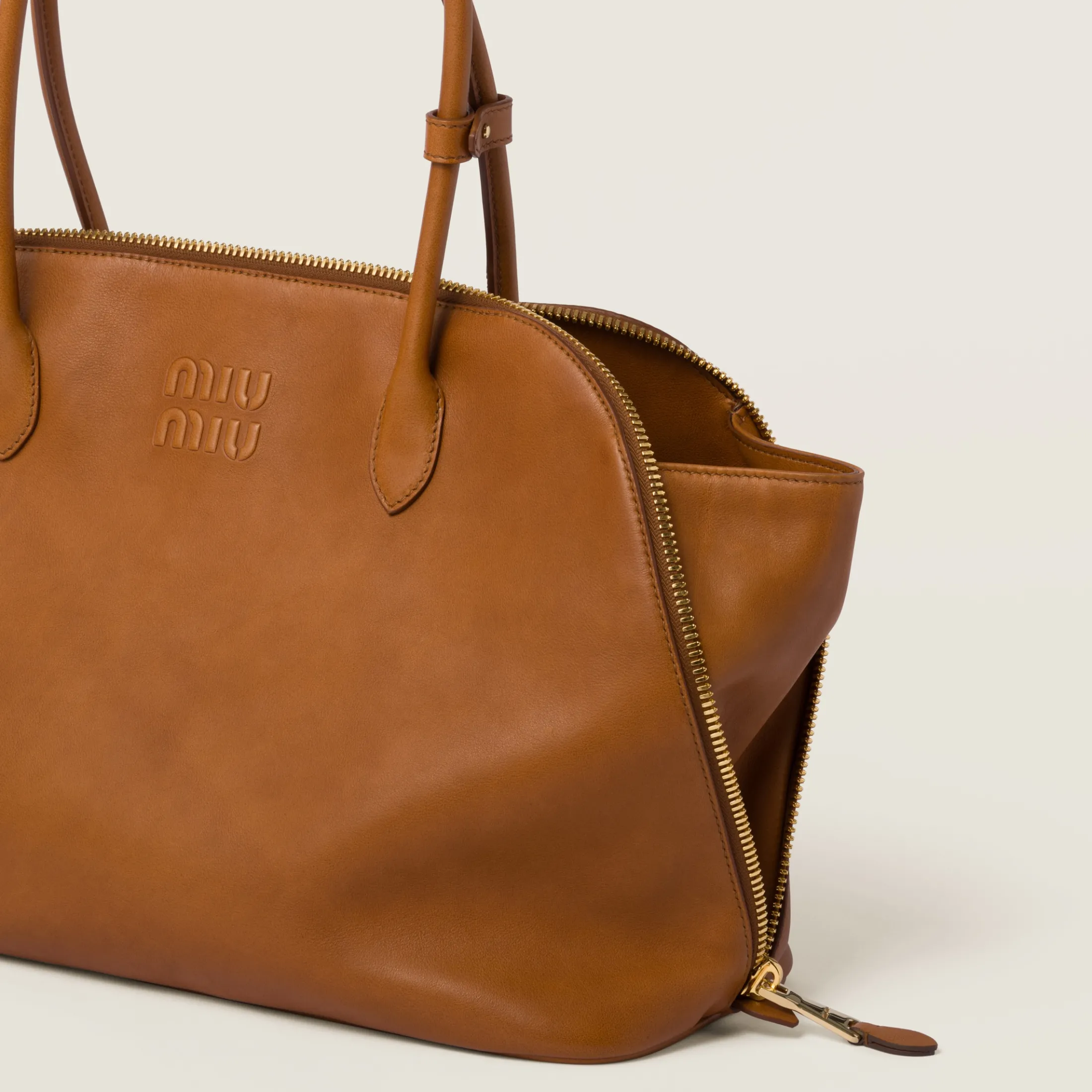 Cognac Leather Bag | Miu Miu