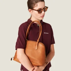 Cognac Leather Bag | Miu Miu