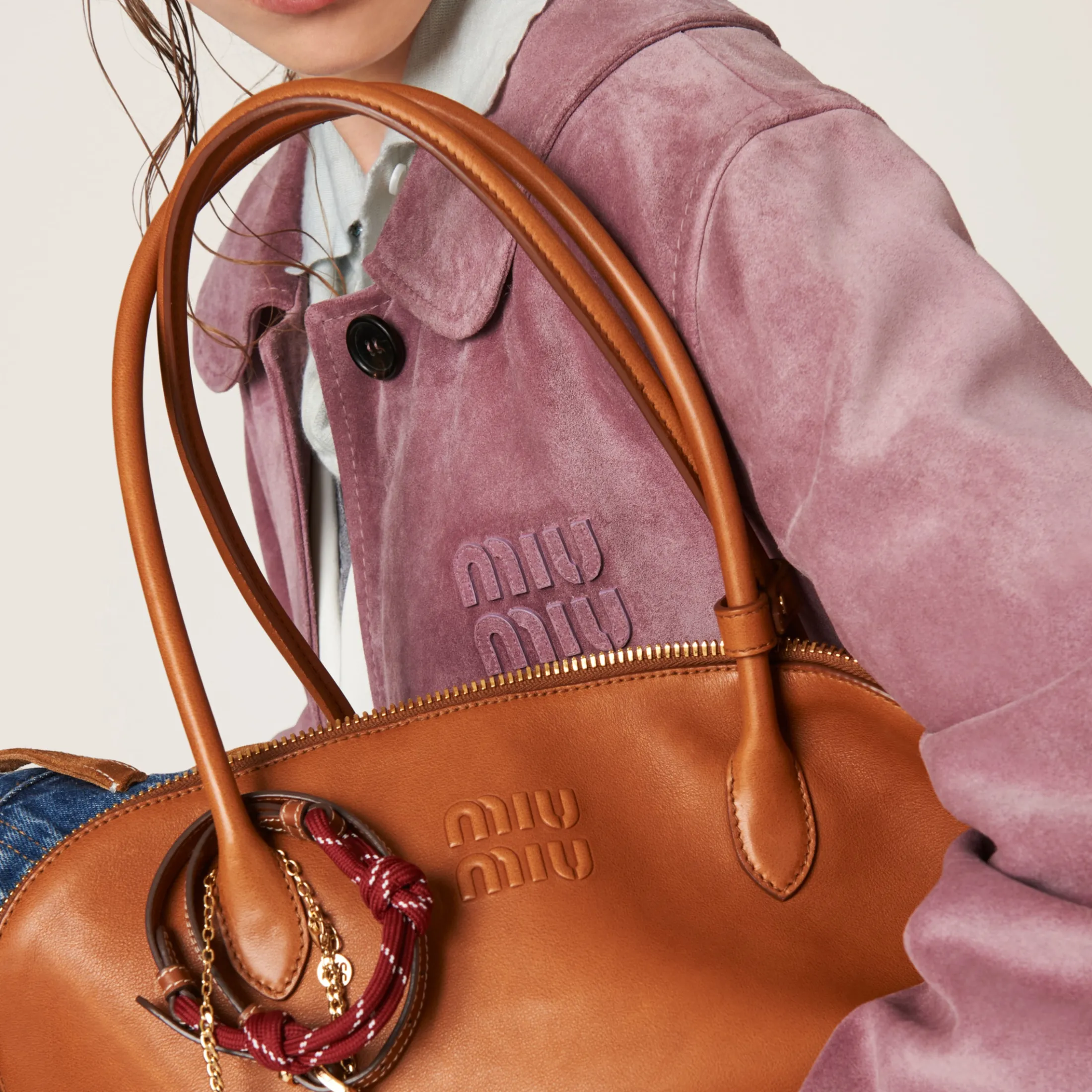 Cognac Leather Bag | Miu Miu