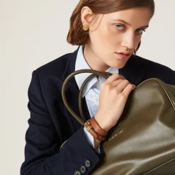 Cognac Leather Bracelet | Miu Miu