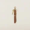 Cognac Leather Key Ring | Miu Miu