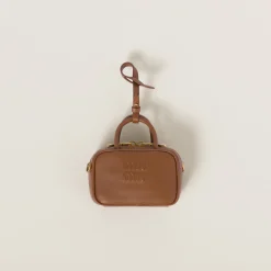 Cognac Leather Micro Bag | Miu Miu