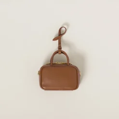 Cognac Leather Micro Bag | Miu Miu