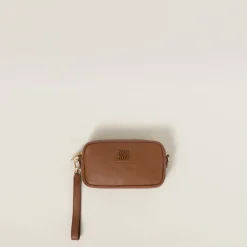 Cognac Leather Pouch | Miu Miu