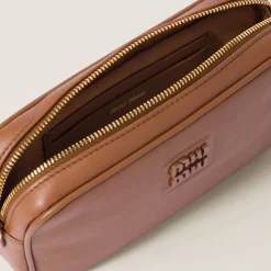 Cognac Leather Pouch | Miu Miu