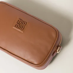 Cognac Leather Pouch | Miu Miu