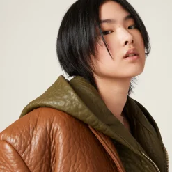 Cognac Nappa Leather Jacket | Miu Miu