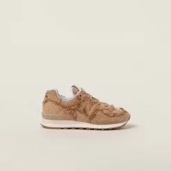 Cognac New Balance 574 X Miu Miu Marbleized Denim Sneakers | Miu Miu