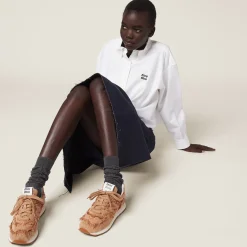Cognac New Balance 574 X Miu Miu Marbleized Denim Sneakers | Miu Miu