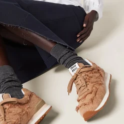 Cognac New Balance 574 X Miu Miu Marbleized Denim Sneakers | Miu Miu