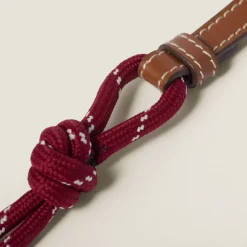 Cognac/amaranth Leather Anklet | Miu Miu