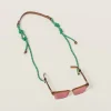 Cognac/emerald Green Miu Miu Glasses Cord | Miu Miu