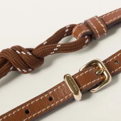 Cognac/tobacco Leather Anklet | Miu Miu