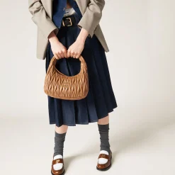 Cognac/white Leather Penny Loafers | Miu Miu