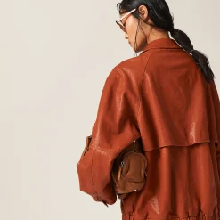 Copper Nappa Leather Jacket | Miu Miu