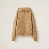 Cord Embroidered Garment-dyed Gabardine Blouson Jacket | Miu Miu