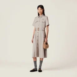 Cord Gabardine Dress | Miu Miu